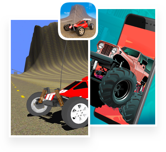Image of jumping car
