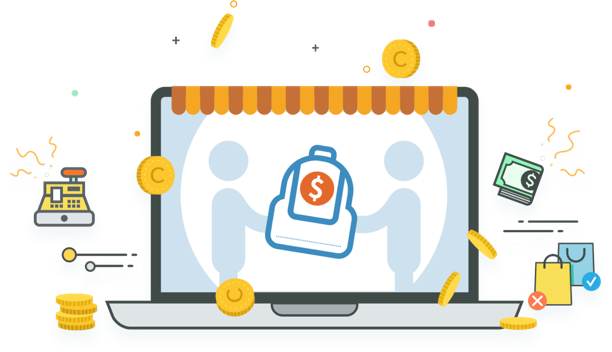 Vector image of cashback