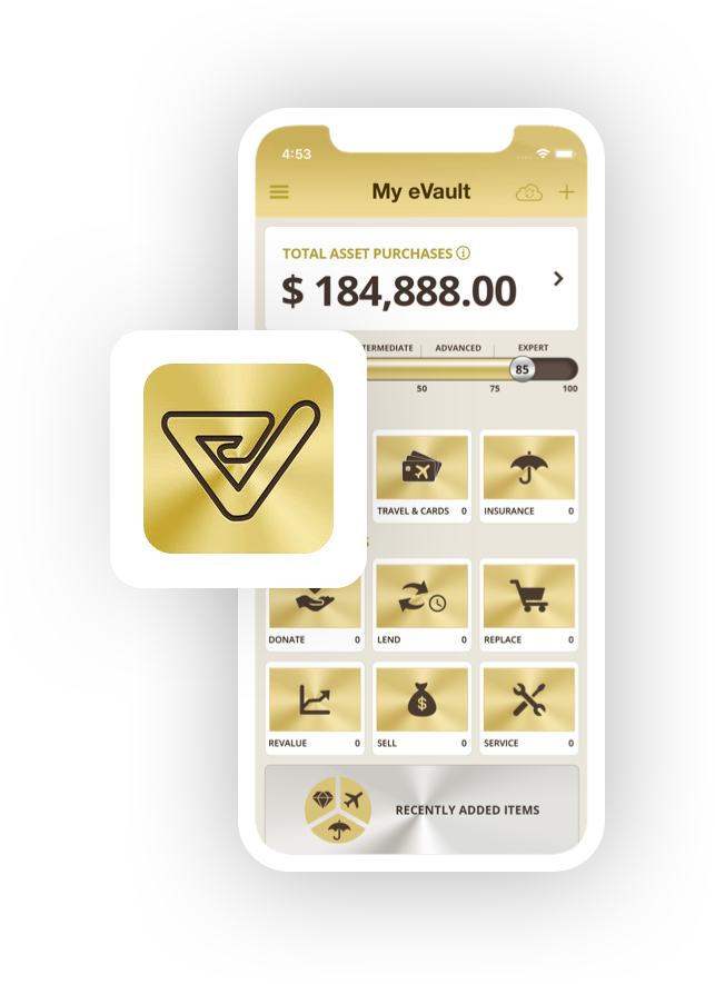 eVault mobile layout image