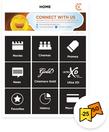 Cinemaxx home page layout