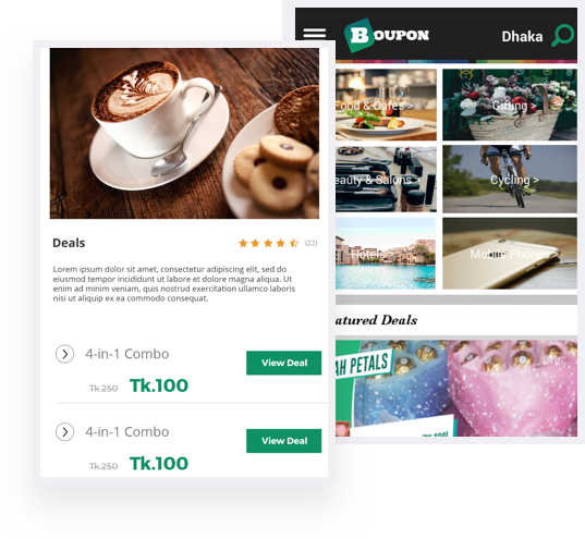 Boupon app layout image