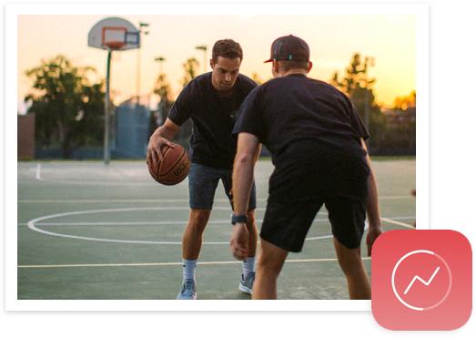 Playing basketball image