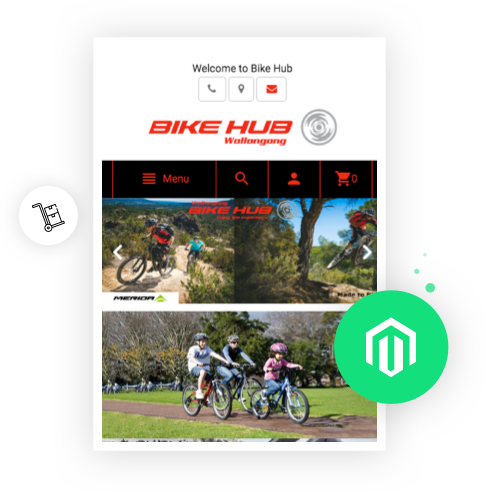 Bike Hub mobile responsive layout