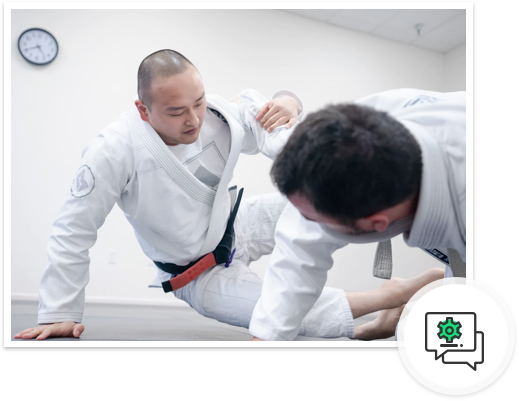 Practicing martial arts